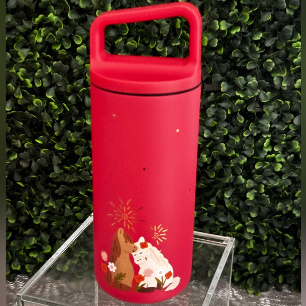 NWT❣️Starbucks 2026 Lunar New Year of The Horse Red 12oz Stainless Steel Tumbler